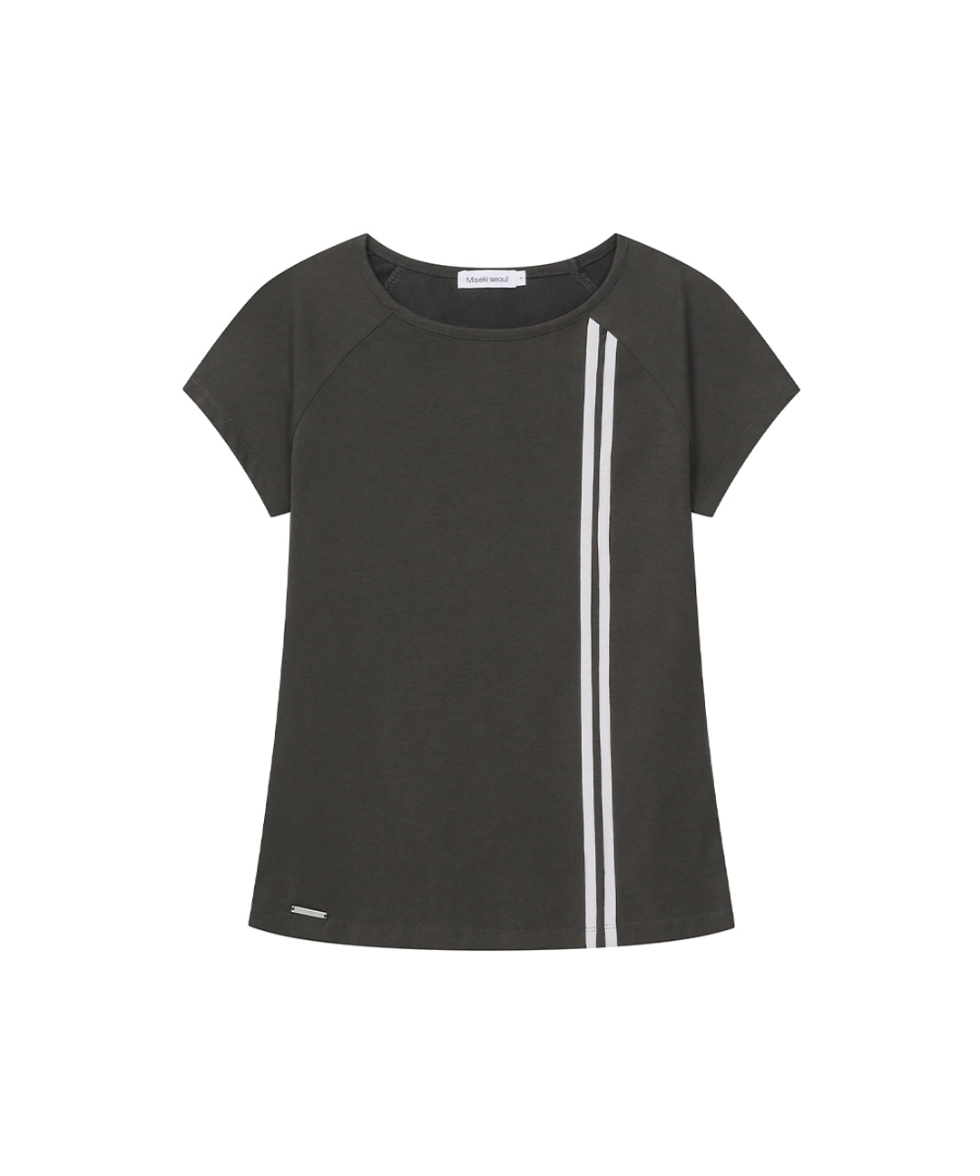 미세키서울 Double tape short sleeve CHARCOAL 상품 이미지 1