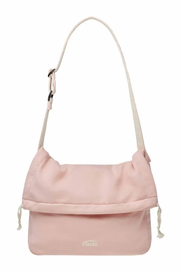 JERSEY FOLDING CROSSBODY BAG-PINK