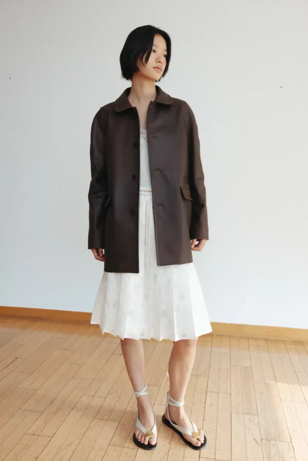 [Exclusive] Lambskin Half Jacket (Brown)