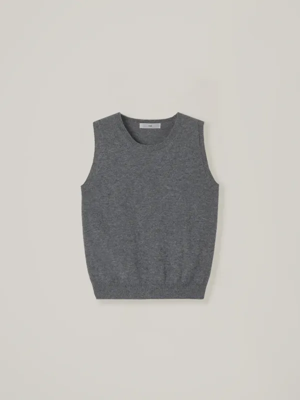 Bonnie cashmere knit vest - Gray