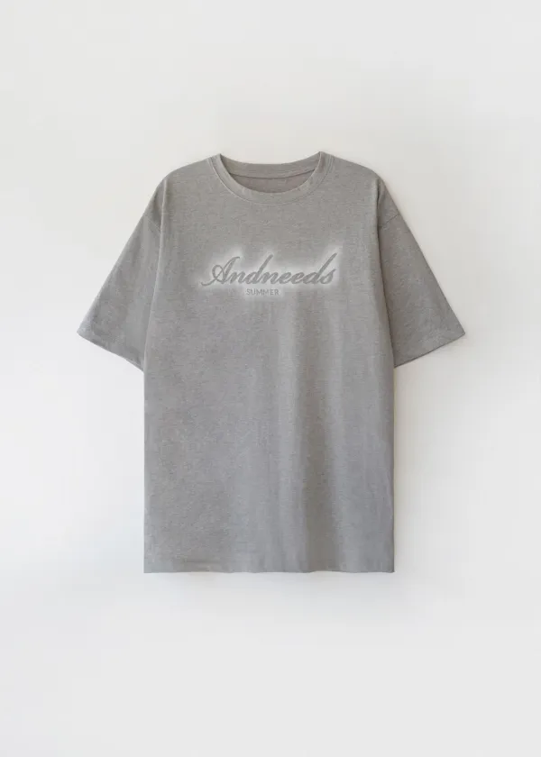 Spray half tee (melange gray)