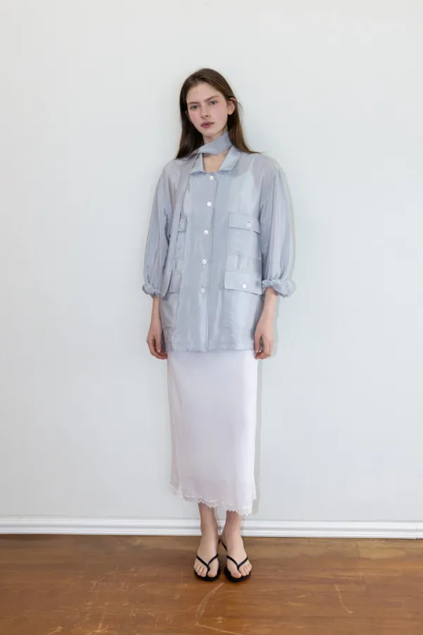 [7th 예약배송/6월 5일] Safari Shirts Jacket_Skyblue
