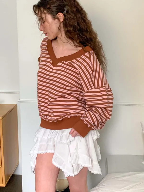 Dara Sweatshirts / Pink Brown
