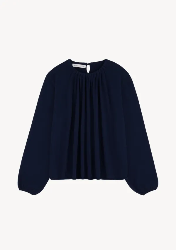 Sille Shirring Knit in Navy