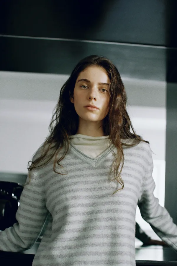 Niro Stripe V-Neck Knit