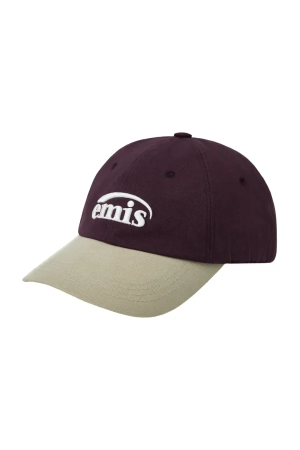 NEW LOGO MIX BALL CAP(RENEWAL)-BEIGE/WINE