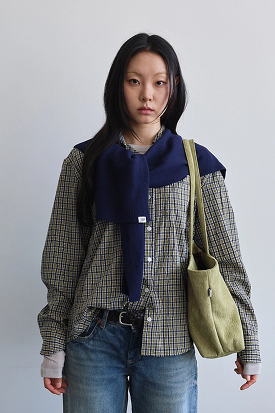 아딧 Layered muffler_light navy 상품 이미지 1