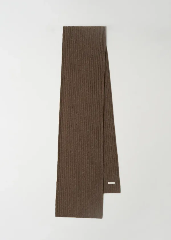 Cable Wool Muffler(Brown)