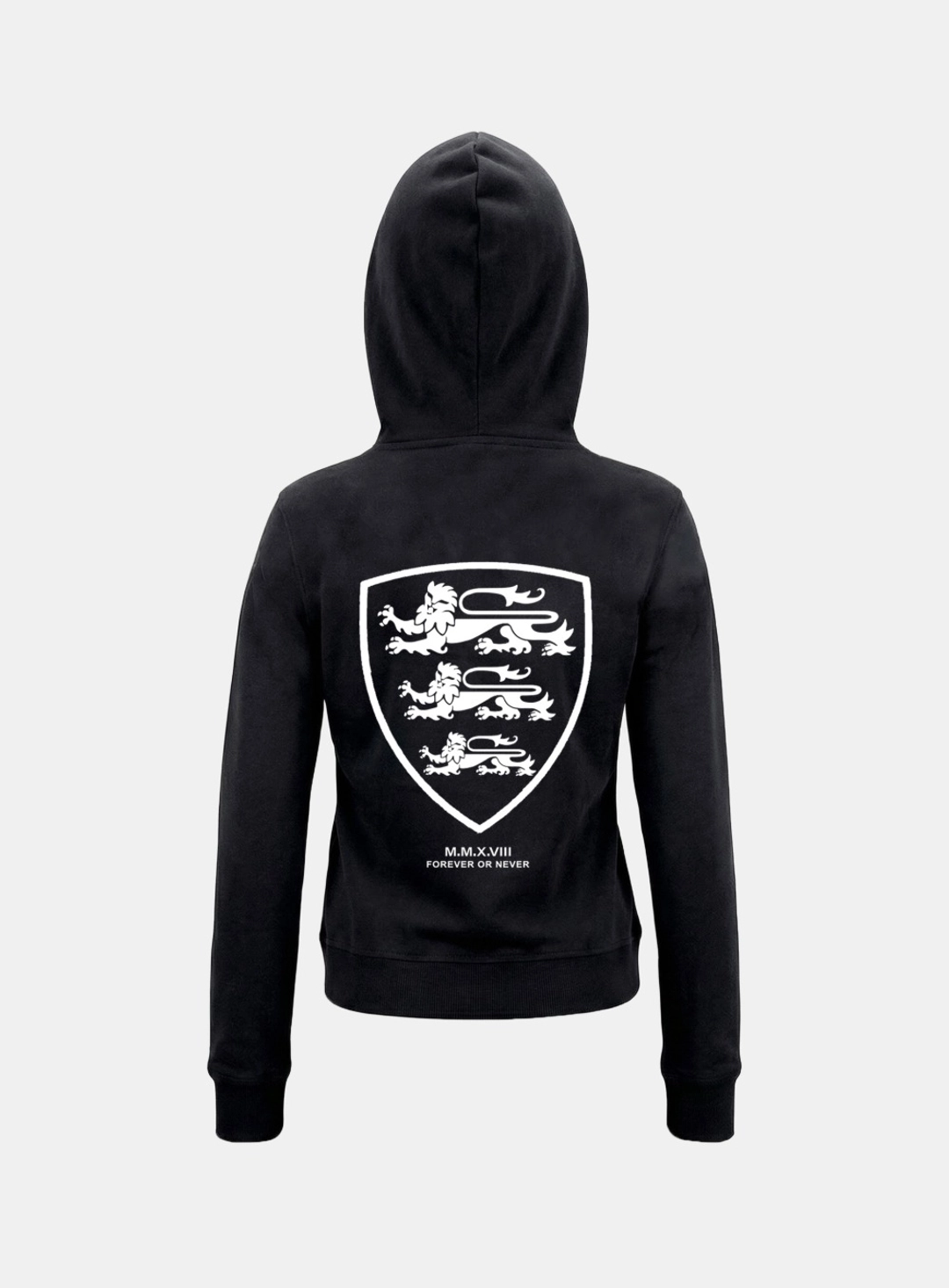 배드블러드 [w-hde26-028] Shield-M Slim Fit Zip-Up Hoodie - Black 상품 이미지 2