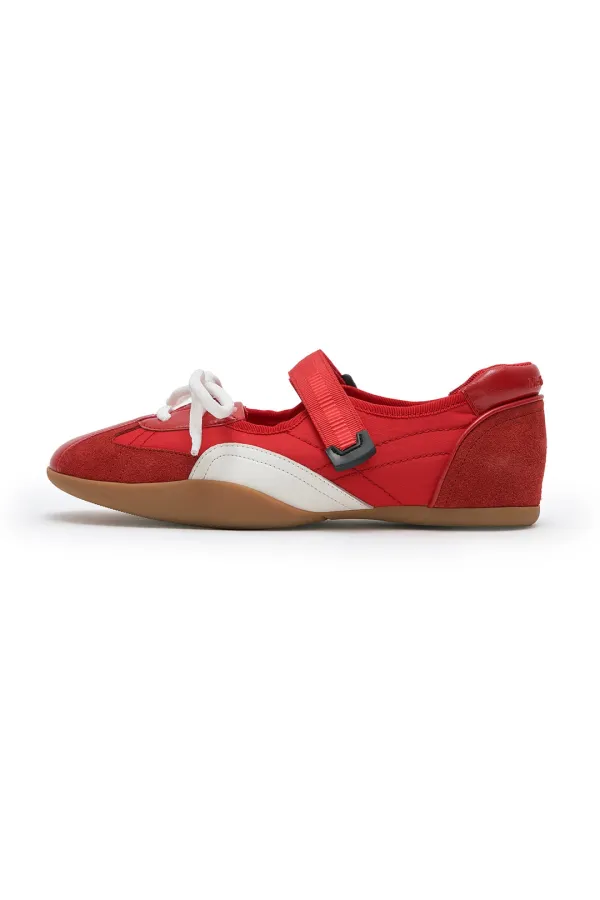 SPORTY MARYJANE SNEAKERS IN RED