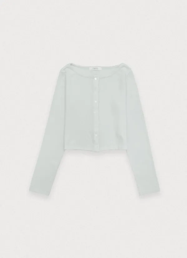 [2nd] Soft mellow tee cardigan - light blue