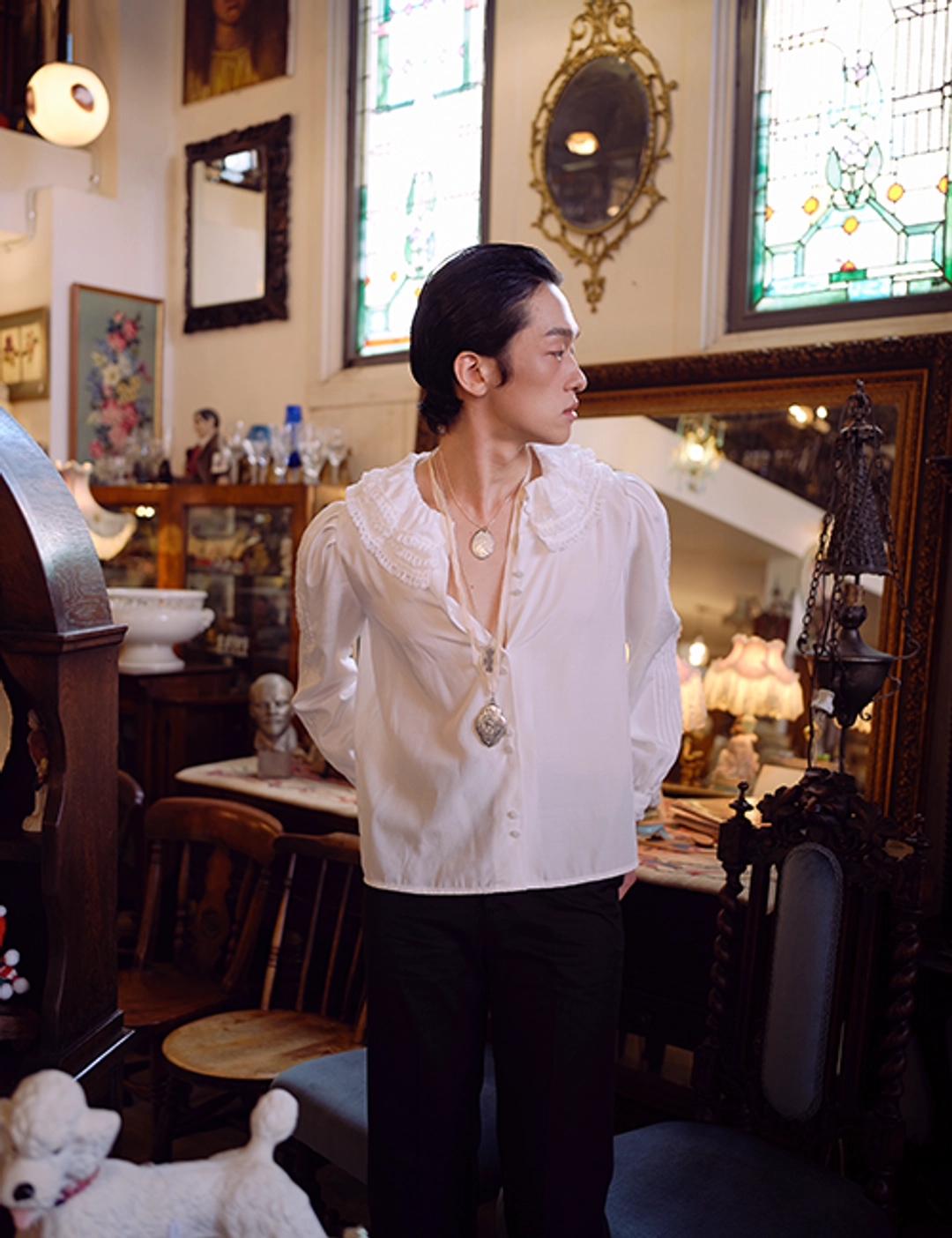 프레클 pintuck ruffle blouse 상품 이미지 2