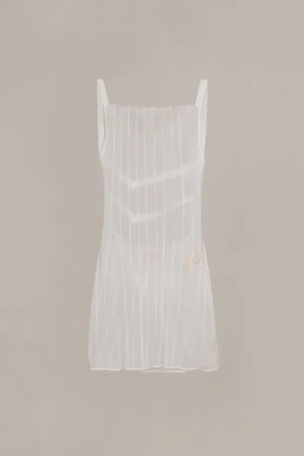 BACKLESS KNIT DRESS_WHITE