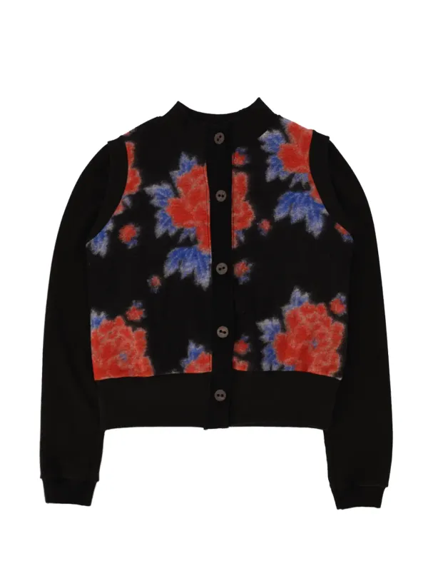 VINTAGE FLOWER WOOL KNIT CARDIGAN