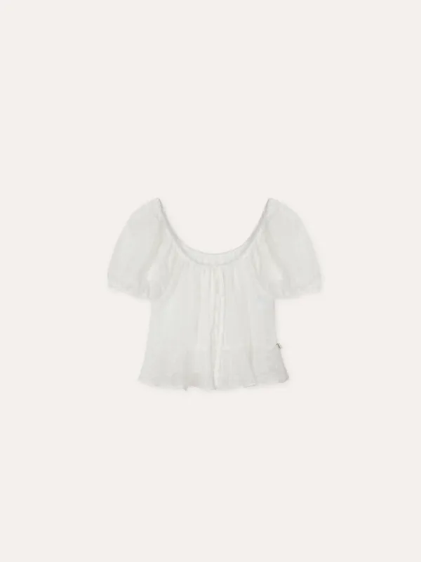 로링 레이스 블라우스[IVORY]*오늘 출발