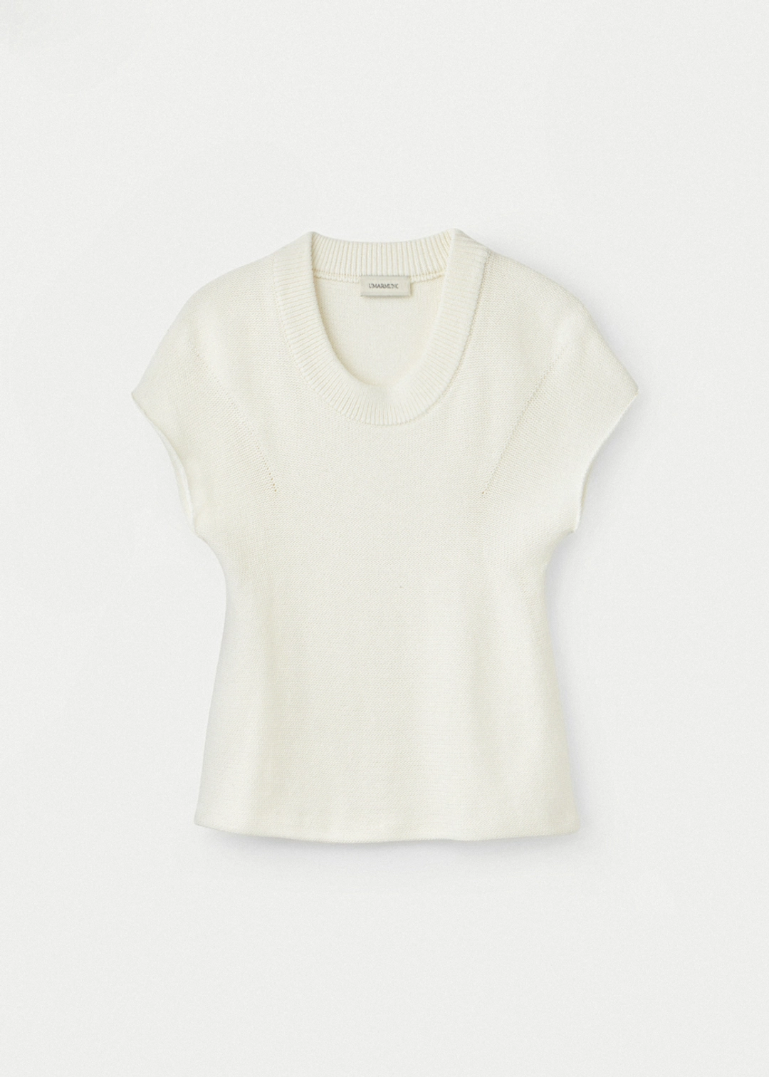 우마뭉 Pure Cotton Sleeveless U Neck Pullover_White 상품 이미지 1