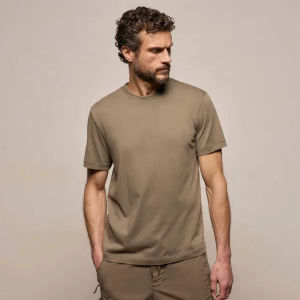 Brushed Lotus Crew - Light Olive