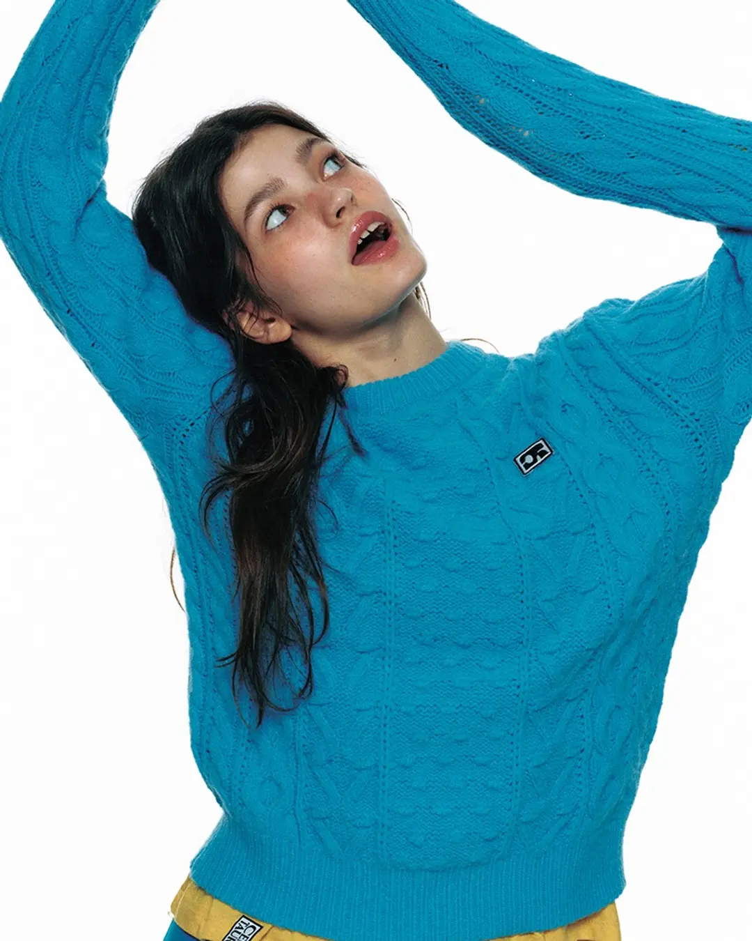 센토르 VINTAGE SOFT CABLE KNIT_BLUE 상품 이미지 1