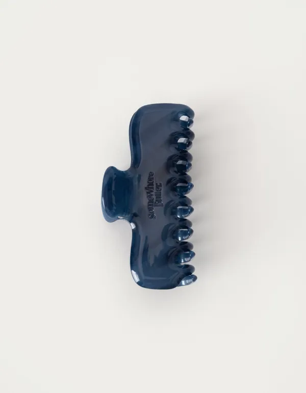 Marble Sparkle Hair Clip - Night Blue
