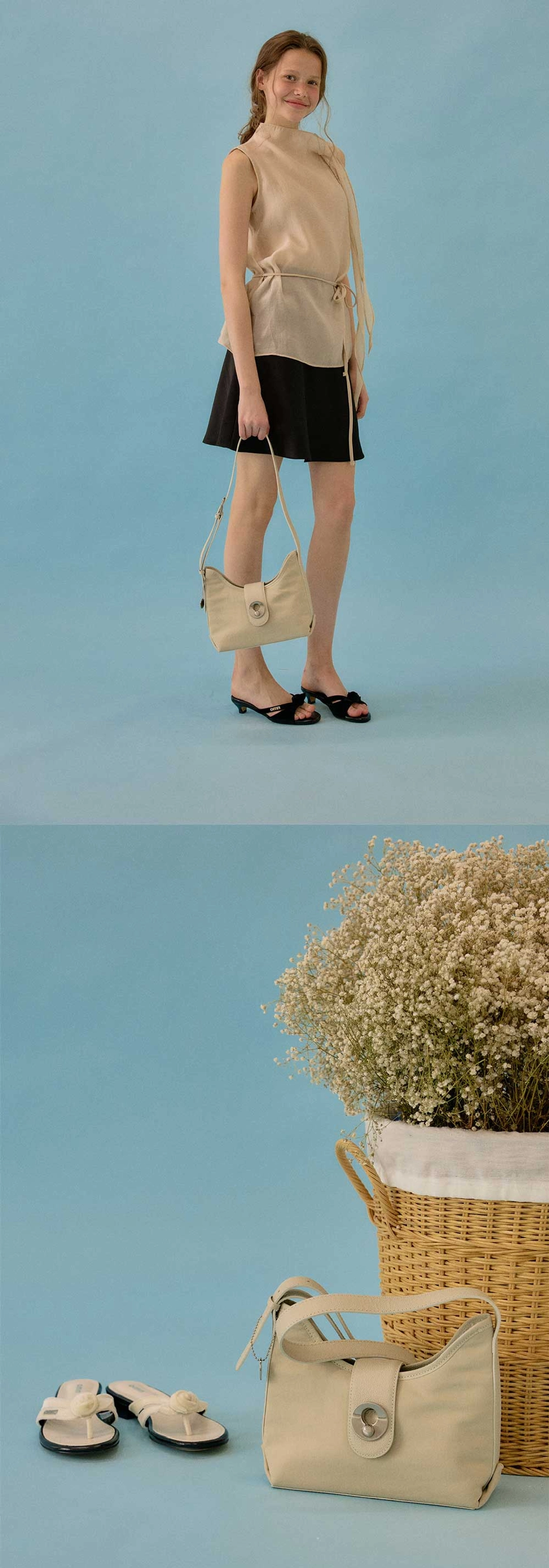 옴니포턴트 momentum tote bag(small) nylon ver. Off white 상품 이미지 2