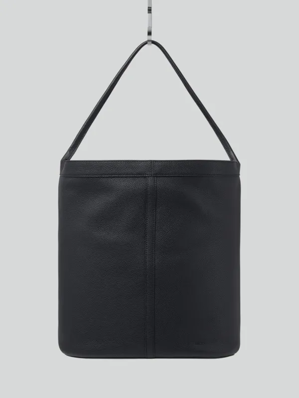 21 LEATHER BUCKET BAG LARGE (BLACK)