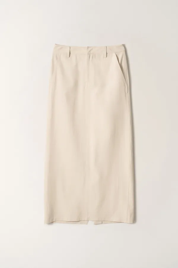 [1,2size 6/29, 숏기장 6/16 예약배송][지나정 콜라보] 코튼 맥시 스커트 (Ivory)_2GMUSK10 (기장추가)