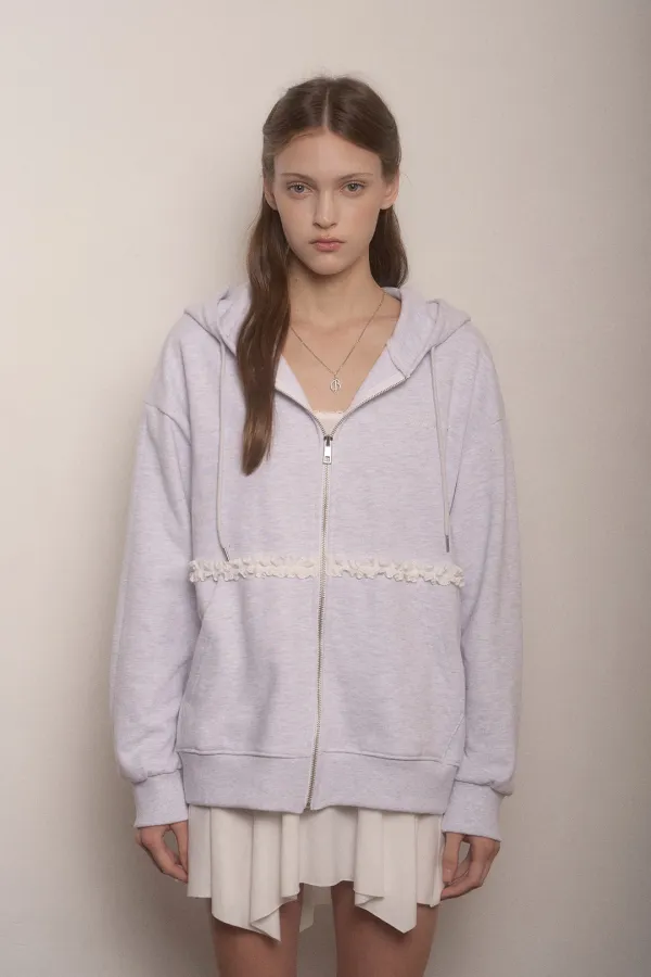 Meringue hood zip-up