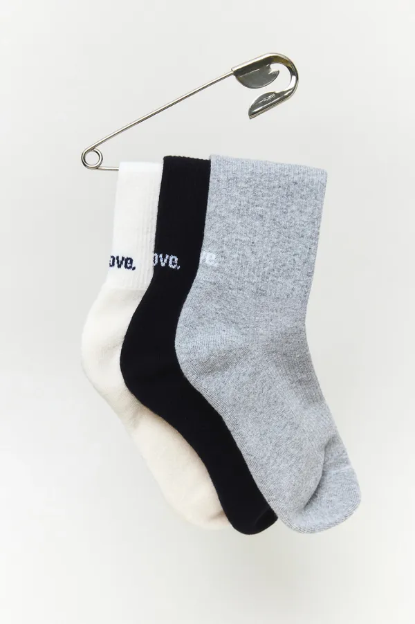 [25FW clove] Daily Logo Socks (Multi)