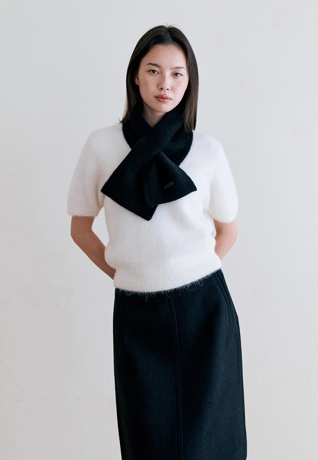 노티아 RACCOON MINI MUFFLER - BLACK 상품 이미지 2