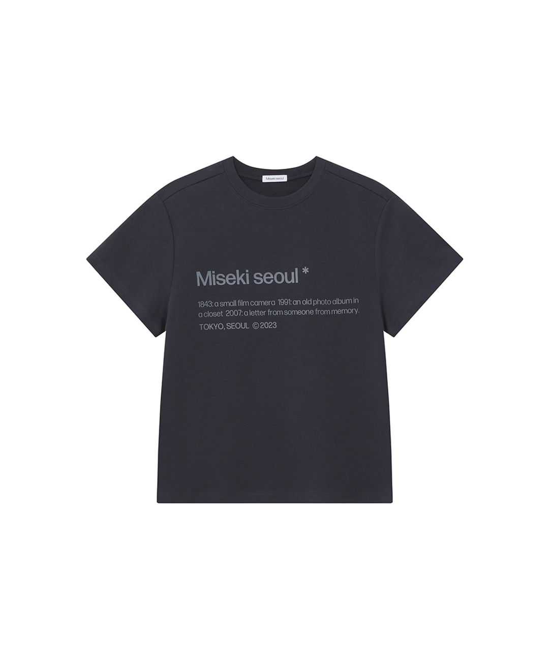 미세키서울 [Exclusive] Misekiseoul short sleeves CHARCOAL 상품 이미지 1