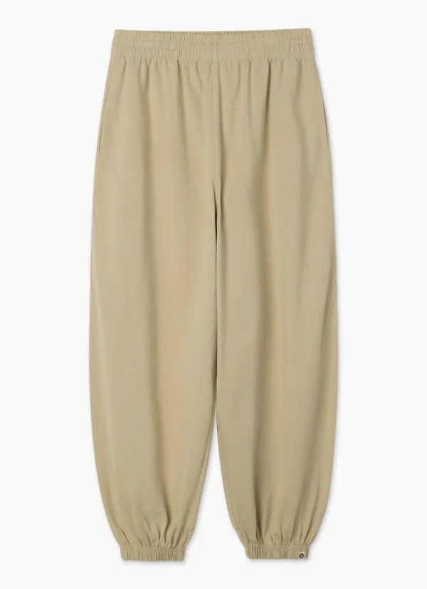 Diagonal jogger pants (Unisex)_Pale Khaki