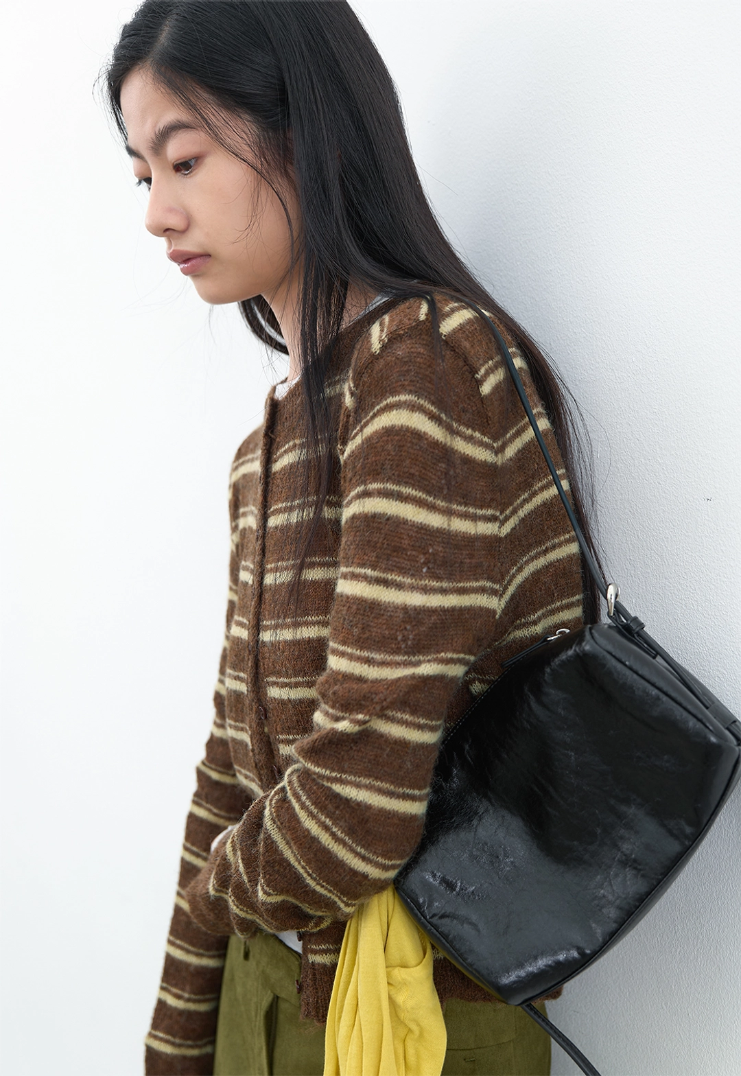 아뜰리에 나인 (CD-2279)SHEER SLIM STRIPE KNIT CARDIGAN 상품 이미지 3