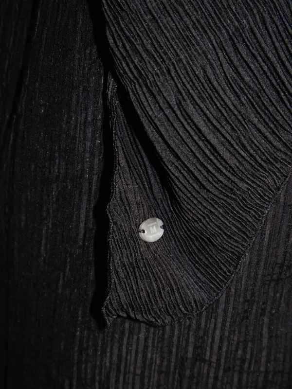 TIR PLEATED SCARF_BLACK