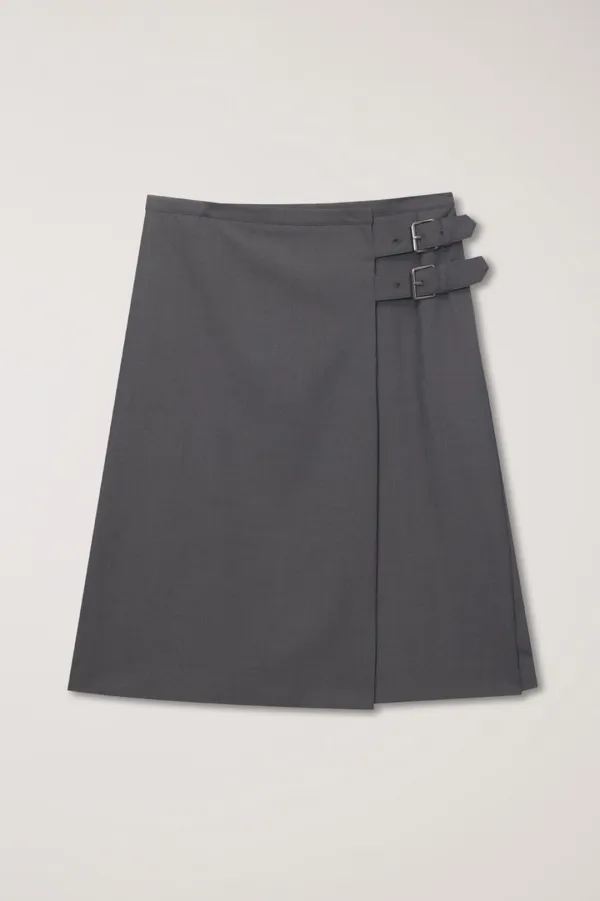 PLEATS MIDI SKIRT GREY_UDSK6A203G2
