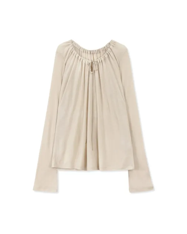 WOOL SHIRRING TOP 001 (3color)