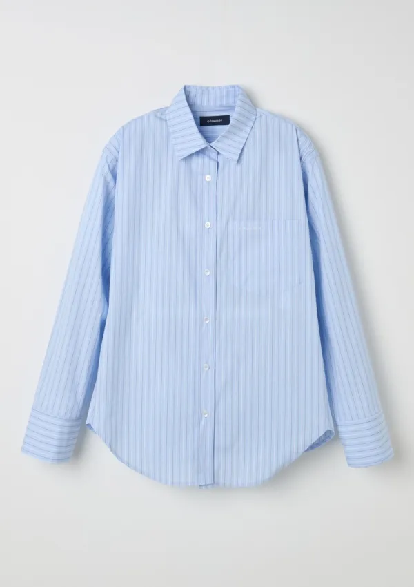 Boyfit stripe shirts Blue