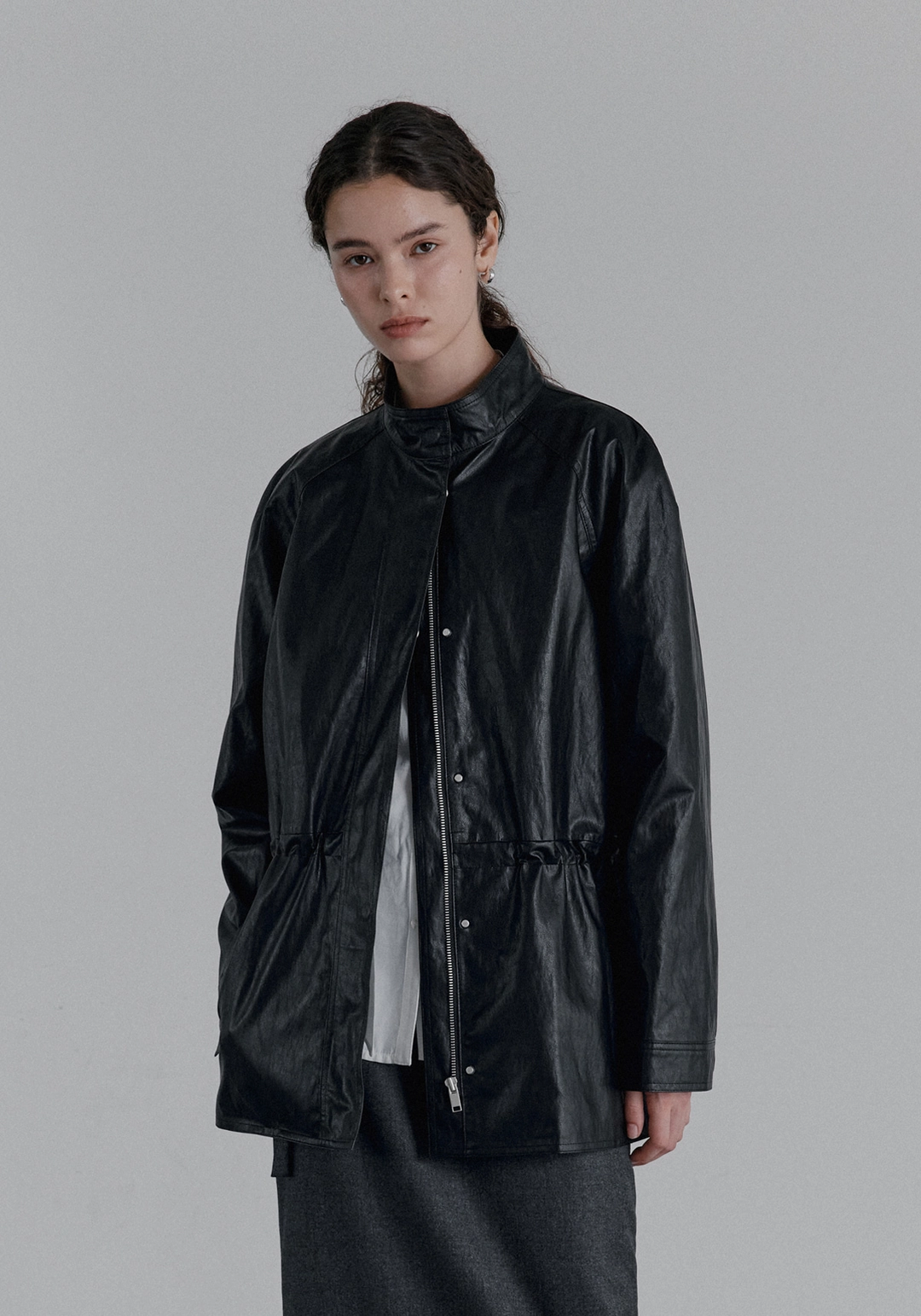 엘로주 Bern Leather Jacket (Black) 상품 이미지 2