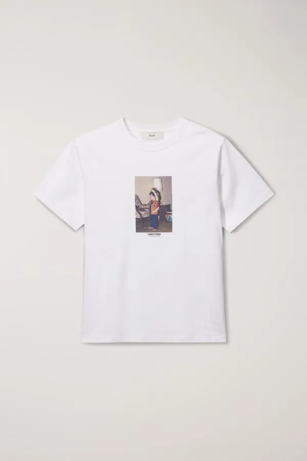 UNISEX CHILDHOOD PHOTO T-SHIRT OFF WHITE HAT BEIGE