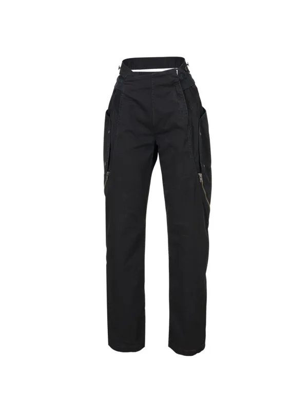 BELTED UTILITY PANTS_BLACK