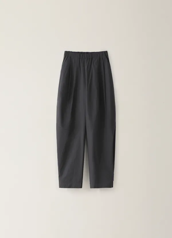 Barrel Leg Banding Pants - Charcoal