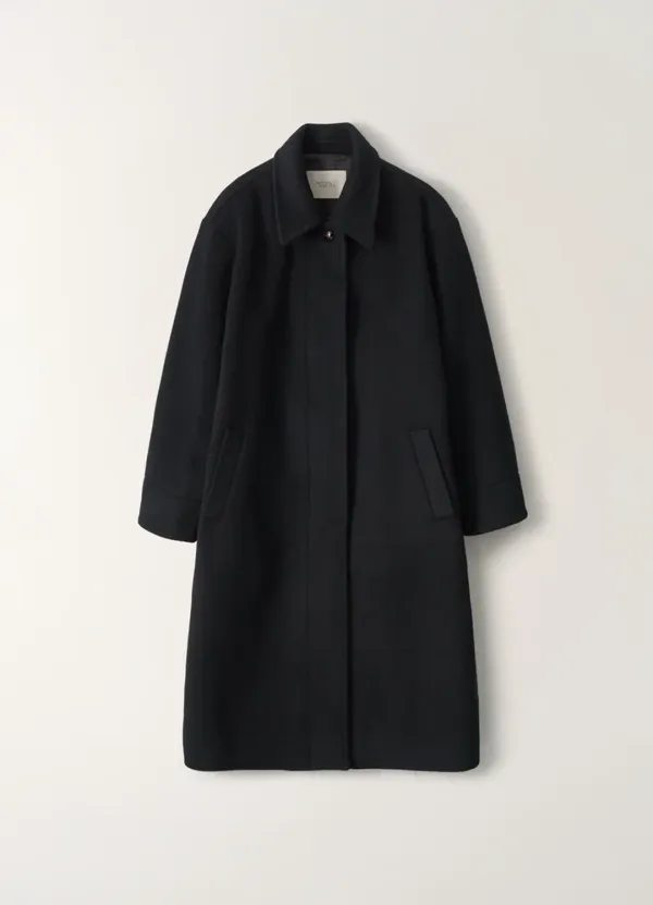 2ND / Papa single-breasted coat (Black)