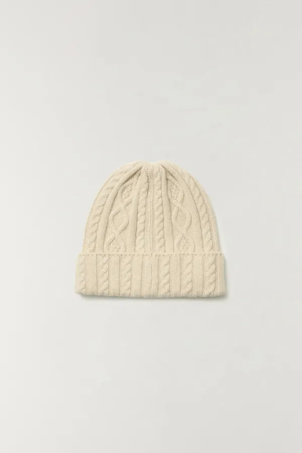 폭스 케이블 비니 IVORY