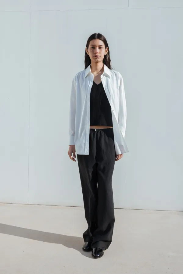 Cotton Silket Overshirt (White)