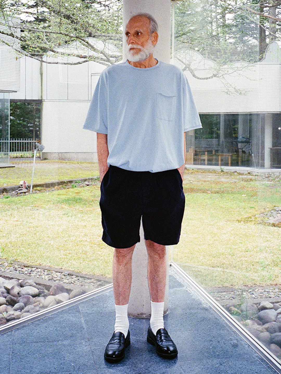 파르티멘토 Raw Edge Pocket Tee_Sky 상품 이미지 2