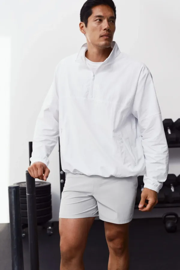 Light Weight Takeaway Track Pullover - White