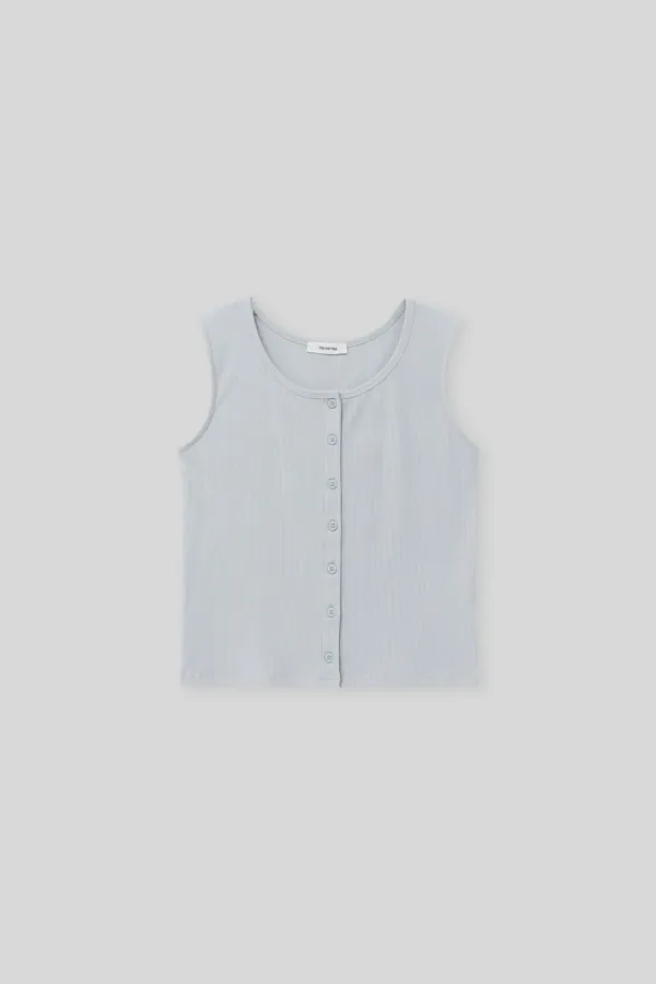 Nap button sleeveless (pale blue)