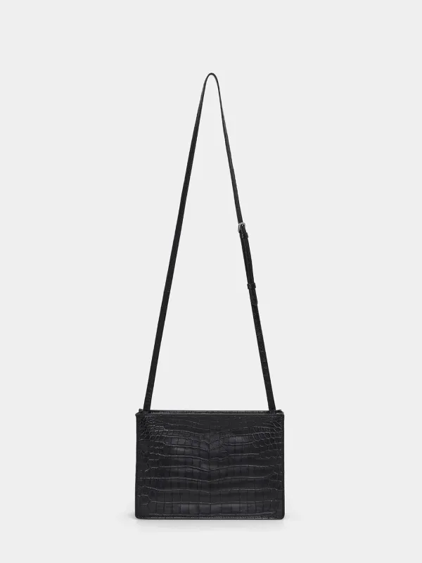 Zestin crocodile square bag - Black