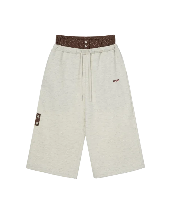 BRIEFS LAYERED SWEATPANTS [OATMEAL]