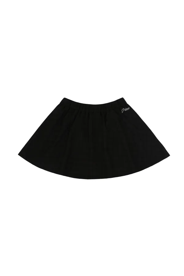 Wrinkle Flared Skirt (ebony black)