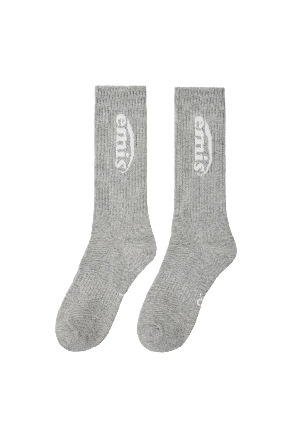NEW LOGO JACQUARD SOCKS-GRAY